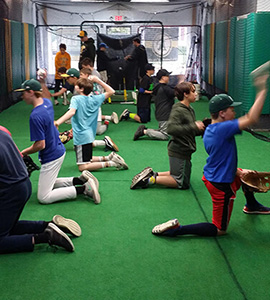 kids throwing and catching training