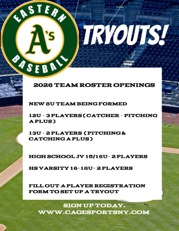 Baseball Tryouts 2026