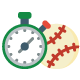 baseball and a stopwatch